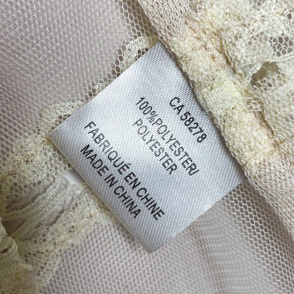 Blubyblu Girls Ivory Mesh Lace Dress Size 12‎ Vintage-Inspired Sleeveless Sheer - Picture 6 of 8